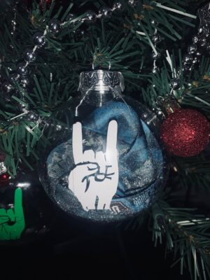 Horns Up Fill-able Holiday Tree Ornament